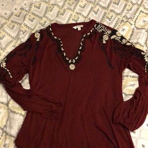 Lucky brand long sleeve top great condition!